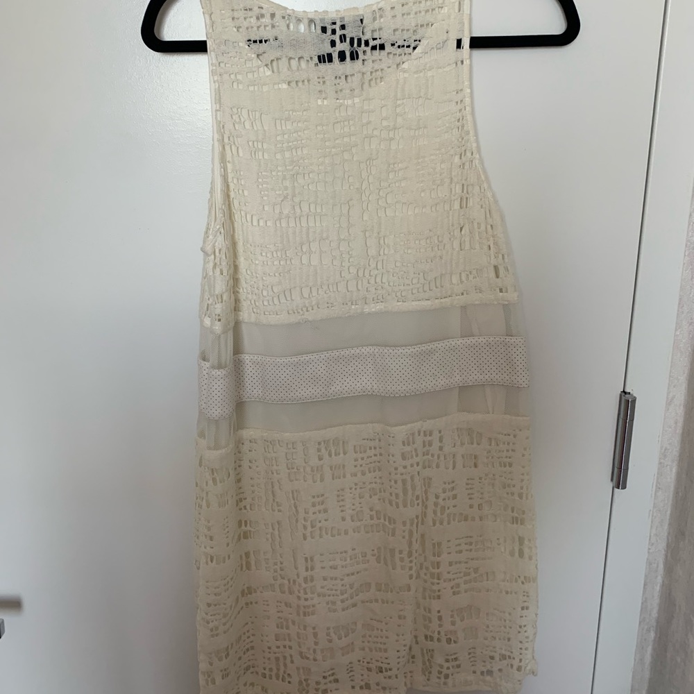White mesh dress